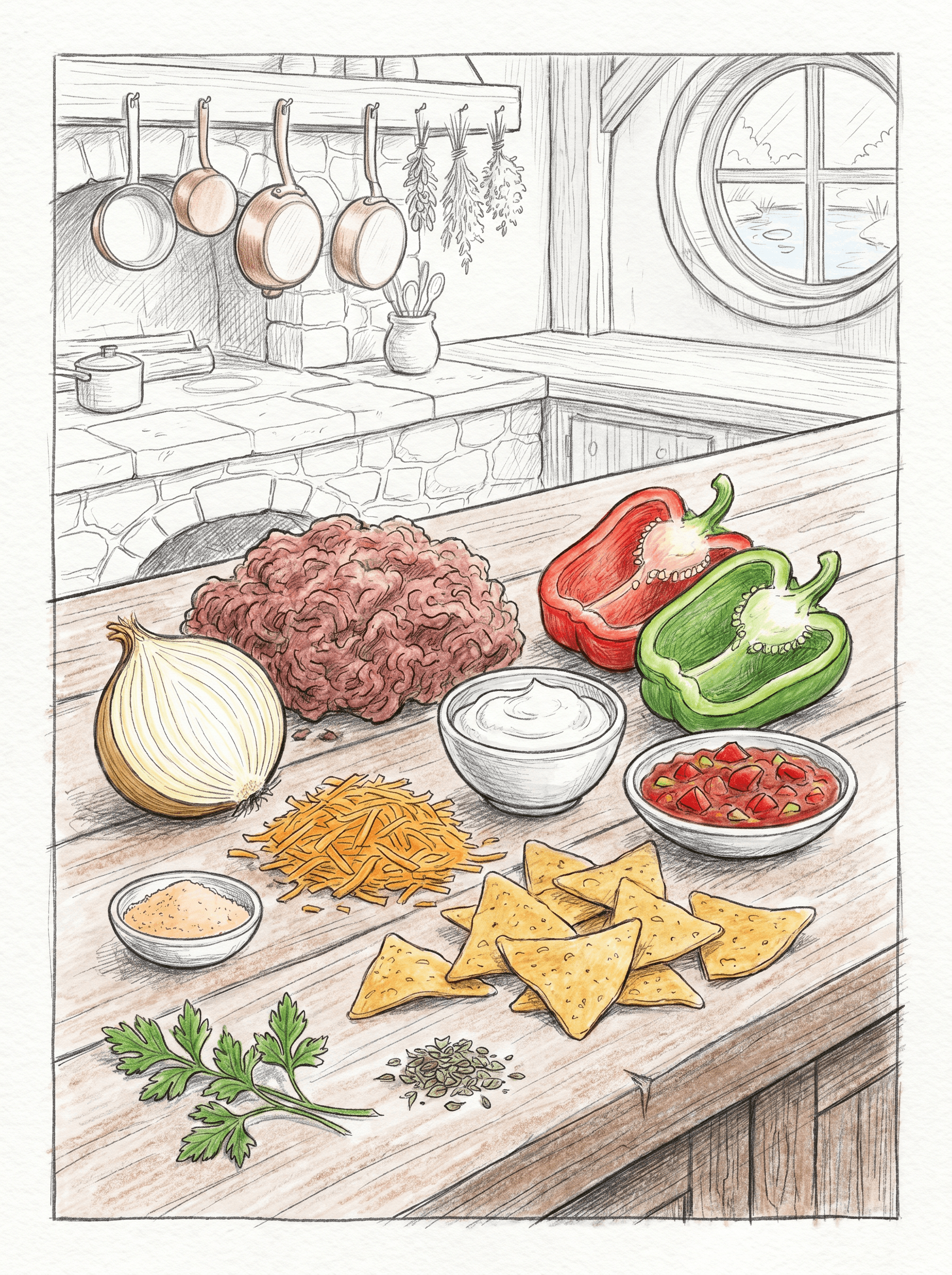 Cowboy Beef Dip with Salsa and Nacho Cheese