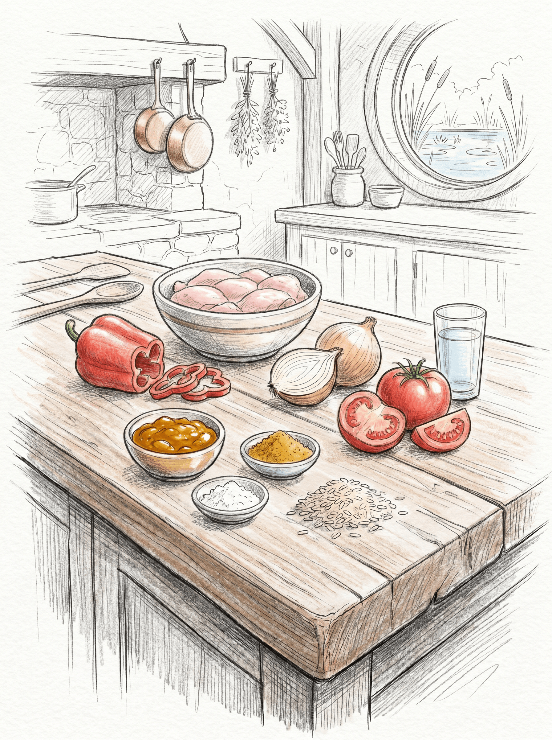 Sweet Chicken Curry Slow-Cooked with Mango Chutney